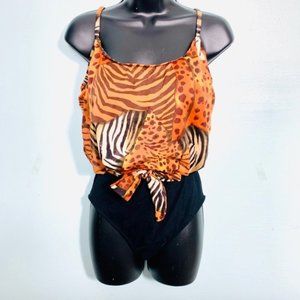 🎃 FINAL PRICE!! VINTAGE One Piece Swimsuit Animal